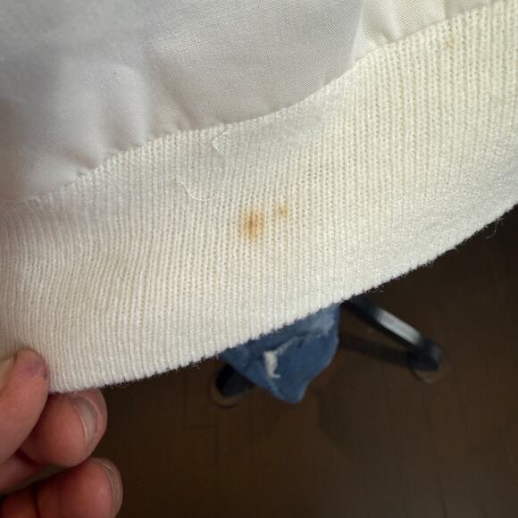 Vintage 1990s Architect JCPenney Men’s M White Bomber Jacket Made in Hong Kong - Picture 4 of 14